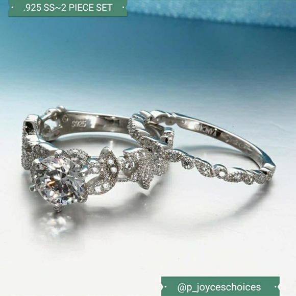 🎉RESTOCKED😊Wedding Ring Bridal Set in .925 SS - Picture 3 of 6